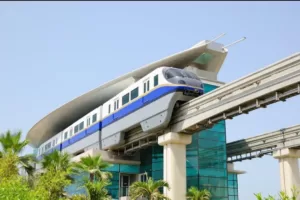 Magnetic Levitation Train in sky